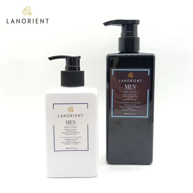 LANORIENT Meilleurs cosmétiques de marque privée blanchissant naturel hydratant pour hommes Lotion pour le corps produits de soins de la peau pour hommes