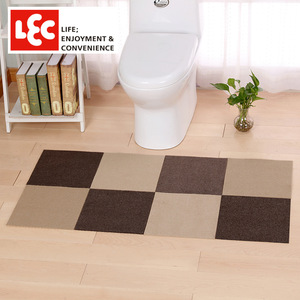 Tapis de sol rectangulaire Lec, brun foncé beige, antidérapant, pour salon, chambre à coucher, salle de bain - Product Image 3