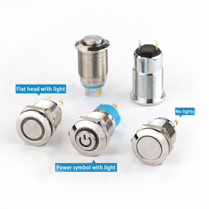 12Mm 16Mm 19Mm 22Mm 25Mm 30Mm Vòng Chống Thấm <span class=keywords><strong>Ip67</strong></span> Nút Ấn Kim Loại Công Tắc Chốt Tạm Thời - Product Image 6