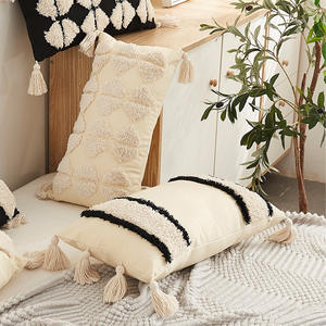 Almofada boho, almofada decorativa de algodão, capa de travesseiro artesanal - Product Image 4