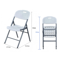 Chaise Wimbledon moderne en PP, pliable, portable, imperméable, empilable, pour événements extérieurs, hôtels, mariages, location en gros