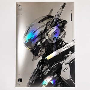 Affiche d'art personnalisée en feuille d'argent, impression anime/<span class=keywords><strong>manga</strong></span>, impressions holographiques métalliques, illustration Mecha <span class=keywords><strong>Expo</strong></span>, affiches Holo Fanart - Product Image 5
