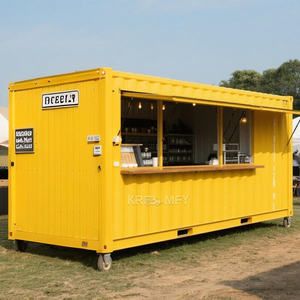 Restaurant modulaire extérieur moderne personnalisable 2025, conteneur d'expédition de 40 pieds ou 20 pieds, cuisine équipée extensible, petit bar - Product Image 1