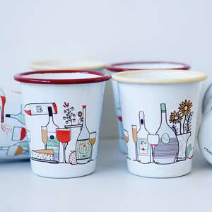 Non toxique alimentaire sûr galaxie couleur personnalisé émail vaisselle métal acier Camping extérieur café émaillé tasse tasse - Product Image 5