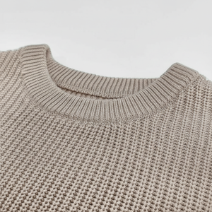 Suéter de punto personalizado a la moda para hombre, suéter de manga con cuello redondo, jerséis personalizados sólidos informales, jerséis de punto para hombre de invierno - Product Image 1