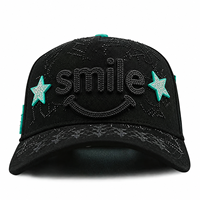Gorra de béisbol bordada con estrellas al por mayor, unisex, de 5 paneles, de algodón, estilo deportivo, informal, con imagen urbana y patrón celestial, Barbas Hats Ct