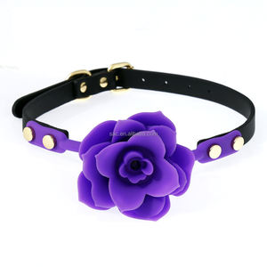 SacKnove 51092 donne adulte coppie sesso Silicone bocca aperta Rose Gag regali in pelle Bdsm altre novità e giocattoli Gag - Product Image 3