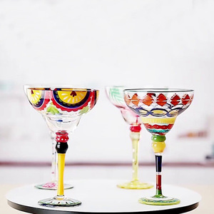 Copa de Margarita Creativa y Colorida, Copa de Vino con Pintura a Mano, Copa de Martini - Product Image 2