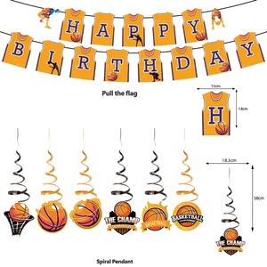 Kit de Décorations d'Anniversaire Thème Sportif pour Fête de Basketball - Ballons et Bannière pour Enfants - Offre Spéciale - Product Image 2