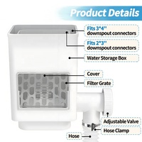 Système de filtre de collecte des eaux de pluie pour la maison Tuyau de descente pour gouttière Baril de pluie Inverseur Flexible Rallonge de tuyau de vidange