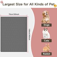 Tapis d'alimentation en silicone extra-large pour animaux de compagnie 100*75cm, hauteur des bords augmentée de 1,5cm, empêche la saleté et le désordre au sol
