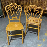 Chaise en plastique de luxe de fabrication professionnelle, chaise en rotin plastique, chaises en plastique en gros pour événements