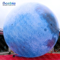 Décoration de fête sur le thème de l'espace, planète gonflable, Terre, Lune et neuf planètes gonflables suspendus avec modèle LED