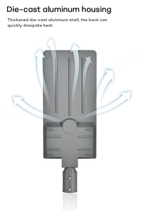 ไฟถนน LED กันน้ำสำหรับ IP65ได้รับการรับรองจาก ROHS 50W-250W ตัวอลูมิเนียมไฟ LED ถนนสวนพลังงานแสงอาทิตย์ ac/dc ได้รับการรับรอง GS - Product Image 5