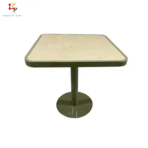 Специальная керамическая верхняя часть коммерческого класса с квадратным обеденным столом с белым порошковым покрытием