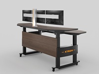 Bureau de direction moderne à hauteur réglable de haute qualité avec console de contrôle pour salle de contrôle