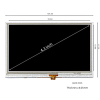 4,3 Zoll TFT LCD Display 480*272 RGB-Schnittstelle LCD Touchscreen-Panel