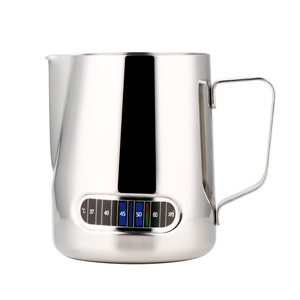 เหยือกตีฟองนมสแตนเลสพร้อมตัวบ่งชี้อุณหภูมิสำหรับกาแฟลาเต้อาร์ต - Product Image 1