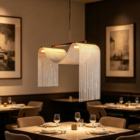 Lustre de restaurant moderne en aluminium au design créatif, lampe suspendue LED nordique en acrylique pour salle à manger et salon, lampe décorative