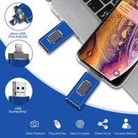 Clé USB 3.0 haute vitesse 4-en-1 en gros pour iPhone, Type-C, Android et PC, Clé USB portable, Clé mémoire, Clé photo