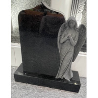 Pologne conception absolue granit noir pierre tombale Double Monument prix usine