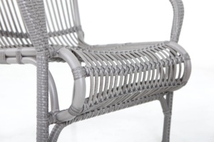 Conjunto de Muebles de Jardín Modernos y Apilables con Estructura Metálica y Mimbre Abierto para Hotel, Patio o Terraza - Product Image 5
