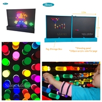 LED Sensory Wall Bright Lite Interactive Sensory Light Peg Board Jouets sensoriels pour l'autisme
