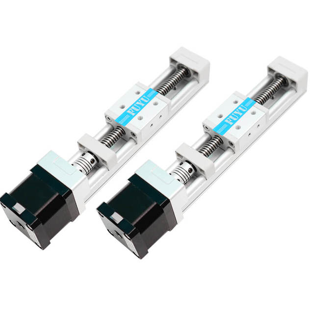 Micro Aluminum Ball Screw Actuator Linear Motion Guide with Stepper Motor FSK30J Model High Precision 0.05mm for Medical Device