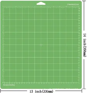 Tapis de coupe auto-adhésif de machine de traceur de tapis de coupe de poignée standard de 12*12 pouces avec transparent et vert pour la silhouette