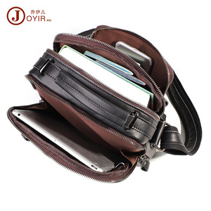 Joyir Sac messager pour homme en cuir de vachette pleine fleur, couleur unie, pour les voyages de loisirs - Product Image 2