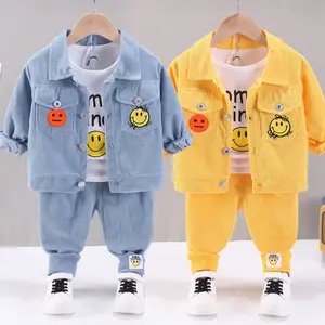 2024 new boys' clothes set children's small clothing sets three pieces spring and autumn clothes children's clothes