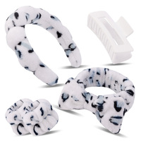 Ensemble d'accessoires pour cheveux pour femmes : Bandeau tie-dye, serre-tête, pinces à cheveux en plastique, bracelets en velours