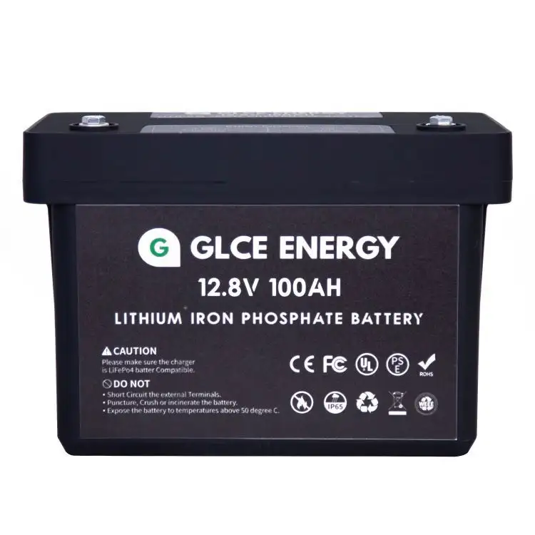 12 Volt schlankes 12 V 100ah Lithium-Eisenphosphat-Akku 12,8 V 100ah Lifepo4 Lithium-Ionen-Batteries ystem für Mobil heime
