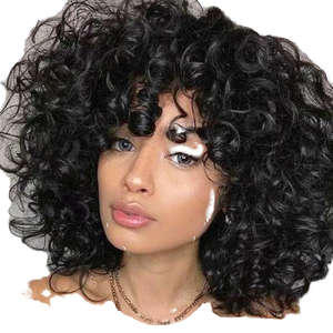 วิกผมสังเคราะห์แบบสั้นหยักศกสไตล์แอฟริกันสำหรับผู้หญิงผิวดำ 6 นิ้ว เส้นใยทนความร้อนสูง นุ่มลื่น Femoon - Product Image 1