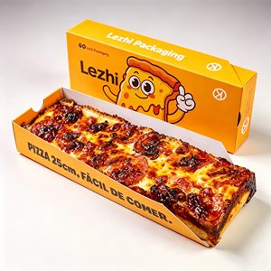 Caja de Cartón para <span class=keywords><strong>Pizza</strong></span> Económica con Impresión Personalizada, Caja de Cartón para <span class=keywords><strong>Pizza</strong></span> para Llevar, Caja de Papel Reciclable para Alimentos - Product Image 1