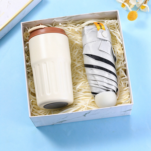 Juego de Regalo Premium de Lujo 2 en 1 con Logotipo Personalizado, Caja de Regalo con Termo y Paraguas, para Kit de Bienvenida de Empleados - Product Image 1
