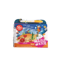Livre de dessin réutilisable en gros pour enfants, livre de gribouillage et de peinture avec stylo, livre magique à l'eau pour l'apprentissage et le jeu unisexe