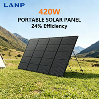 Panneau solaire monocristallin 420W portable et pliable ETFE de haute qualité pour camping en extérieur, chargeur de station d'alimentation hors réseau