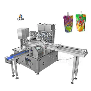 Drinking Water Machines Juice Capping Liquid Filling Drink Pouch With Spout Packaging Machine Tomato Paste Production Line