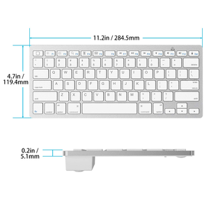 Clavier sans fil de haute qualité Mini Tastatur Deutsch Korean Bluetooth 5.0 pour Mac PC Android Windows - Product Image 4