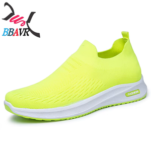 Mocassins tendance en toile respirante pour hommes, collection été/automne 2025 – Confortables à enfiler avec maille et tricot – Vente flash directe usine - Product Image 1