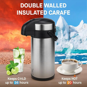 เครื่องจ่ายกาแฟแบบปั๊มพร้อมกระติกเก็บความร้อนสแตนเลสขนาด 176 ออนซ์ สำหรับเครื่องดื่มร้อน - Product Image 2