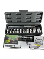 ELEHAND OEM 10PCS 1/2" L External Herramientas Professional Complete Socket Set Mechanics Car Repair Tools Box  Socket Set