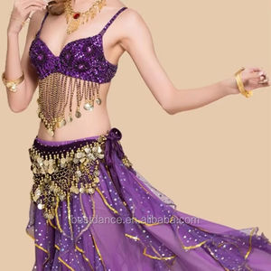 Sequin <strong>Bra</strong> Tops <strong>Belly</strong> <strong>Dance</strong> Top <strong>Tribal</strong> Dancing Fancy Tops - Product Image 1