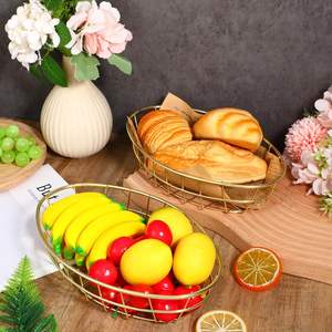 Cestas de Alambre Metálicas Ovaladas Cromadas YULIN JIAFU, Cesta Decorativa para Servir Pan, Contenedor para Sándwiches, Cesta para Comida Rápida para Fiestas Navideñas - Product Image 4