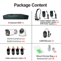 Kit XVR AHD 8 canaux 2MP 5MP, caméra dôme et caméra bullet réseau, étanche IP66, vision nocturne couleur, surveillance de sécurité domestique
