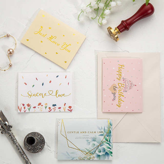 Popular 3D Teachers' Day Retro Valentine's Day  Greeting Card Greeting Rose Series Message Card Thanksgiving Florist Wholesale