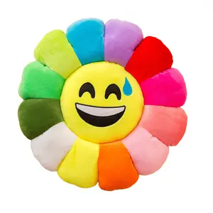 2024 Wholesale custom 18 inch Sunflower Pillow colorful soft Flower fashion cushion gift plush toy