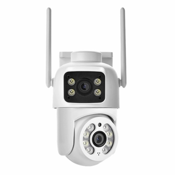 Dual Lens Security Camera Indoor Outdoor