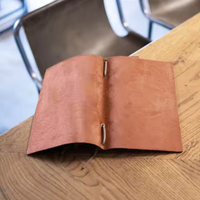Kulit asli antik sampul Menu serbaguna pelindung jurnal mewah Menu buku daftar pemegang untuk restoran hotel